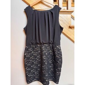 Enfocus Women Black Lace Dress Size 20W Whimsigoth Fairy Grunge Wedding Gala